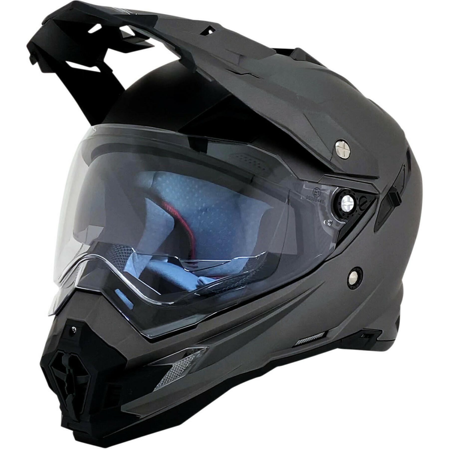 Modułowy kask motocyklowy AFX fx-41ds adventure frost gray