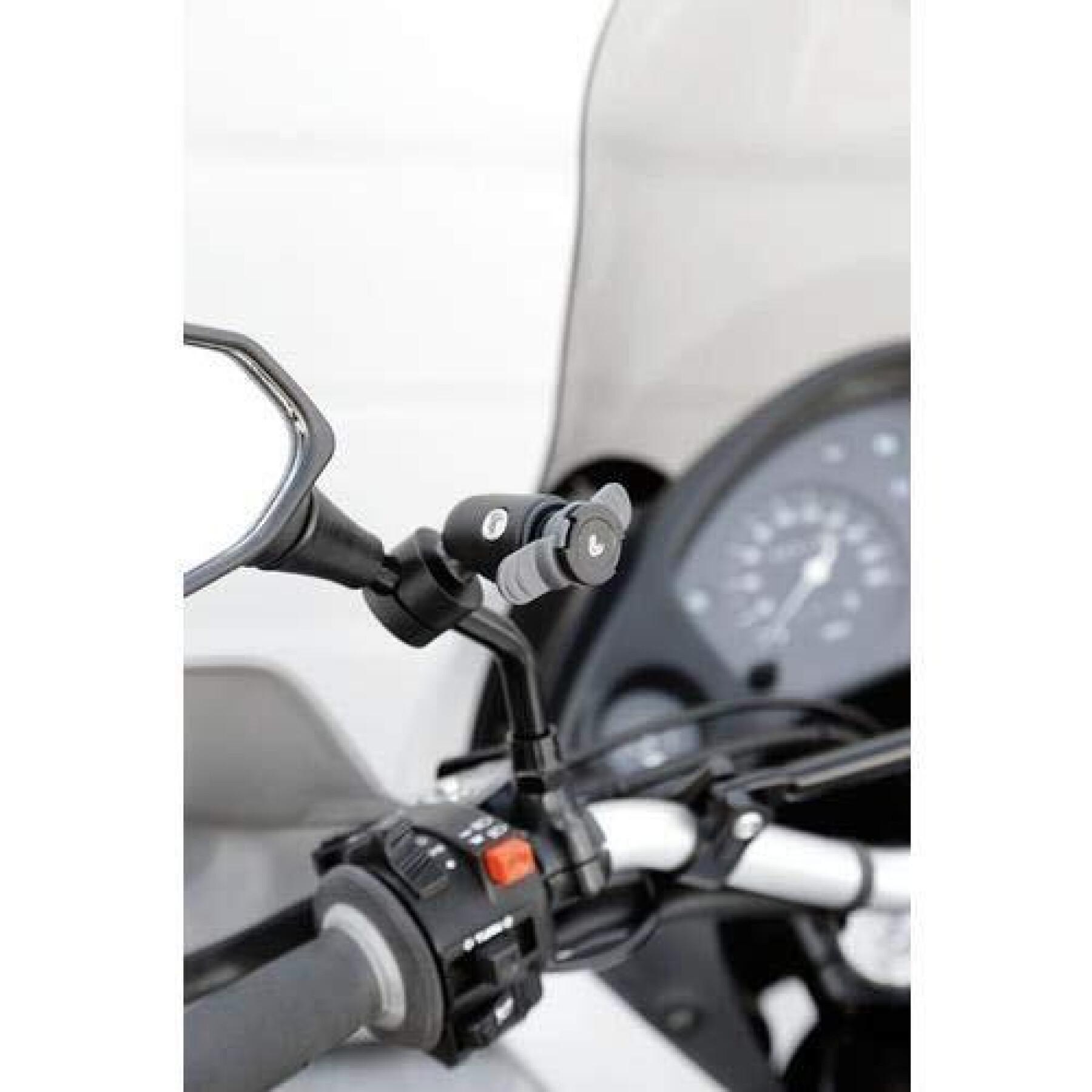 Motocyklowy uchwyt na smartfon ze szczękami Optiline Opti Mirror