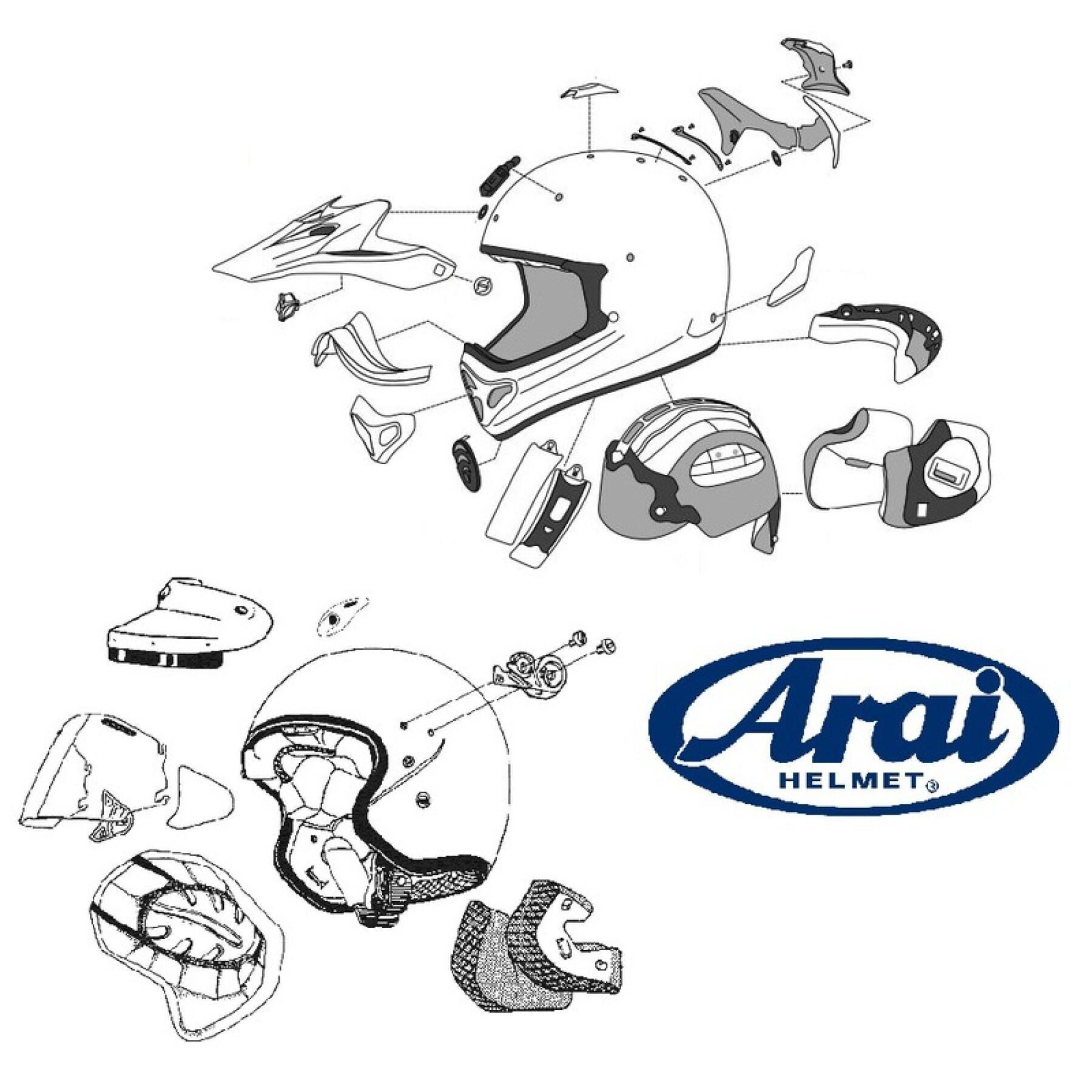 Przednia wentylacja do pełnotwarzowych kasków motocyklowych Arai TD Duct-2 Platinium