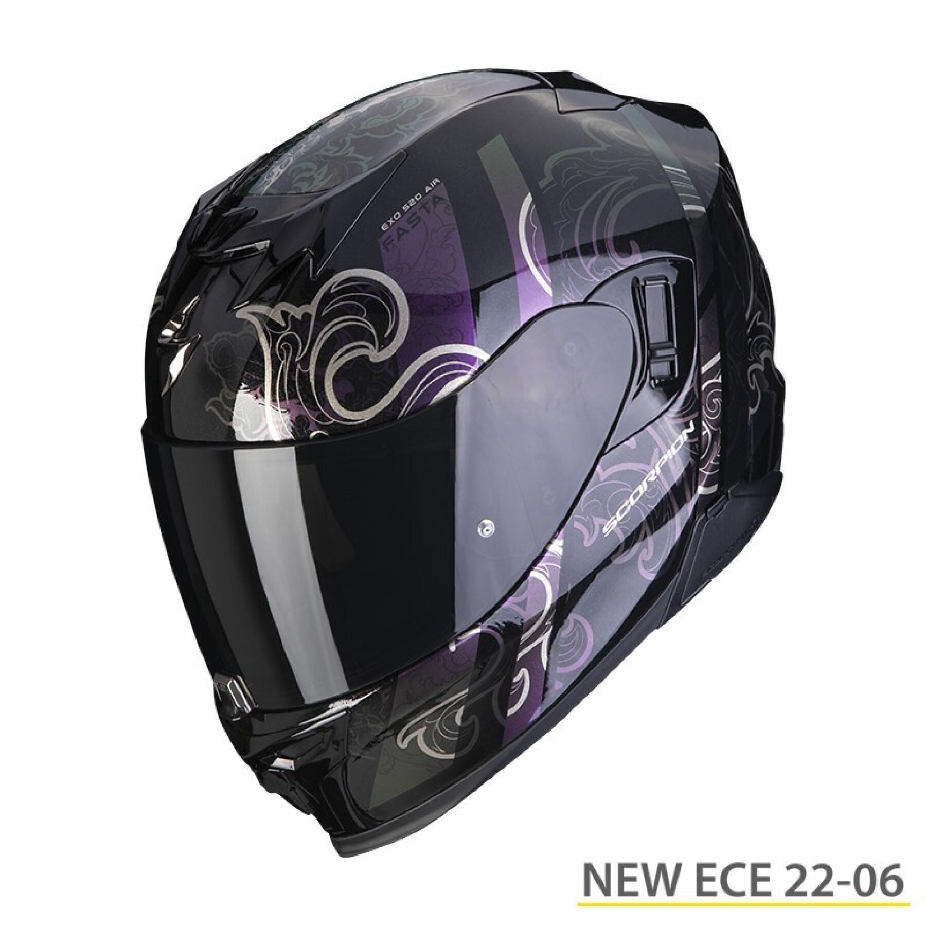 Kask motocyklowy z pełną twarzą Scorpion Exo-520 Evo Air Fasta ECE 22-06