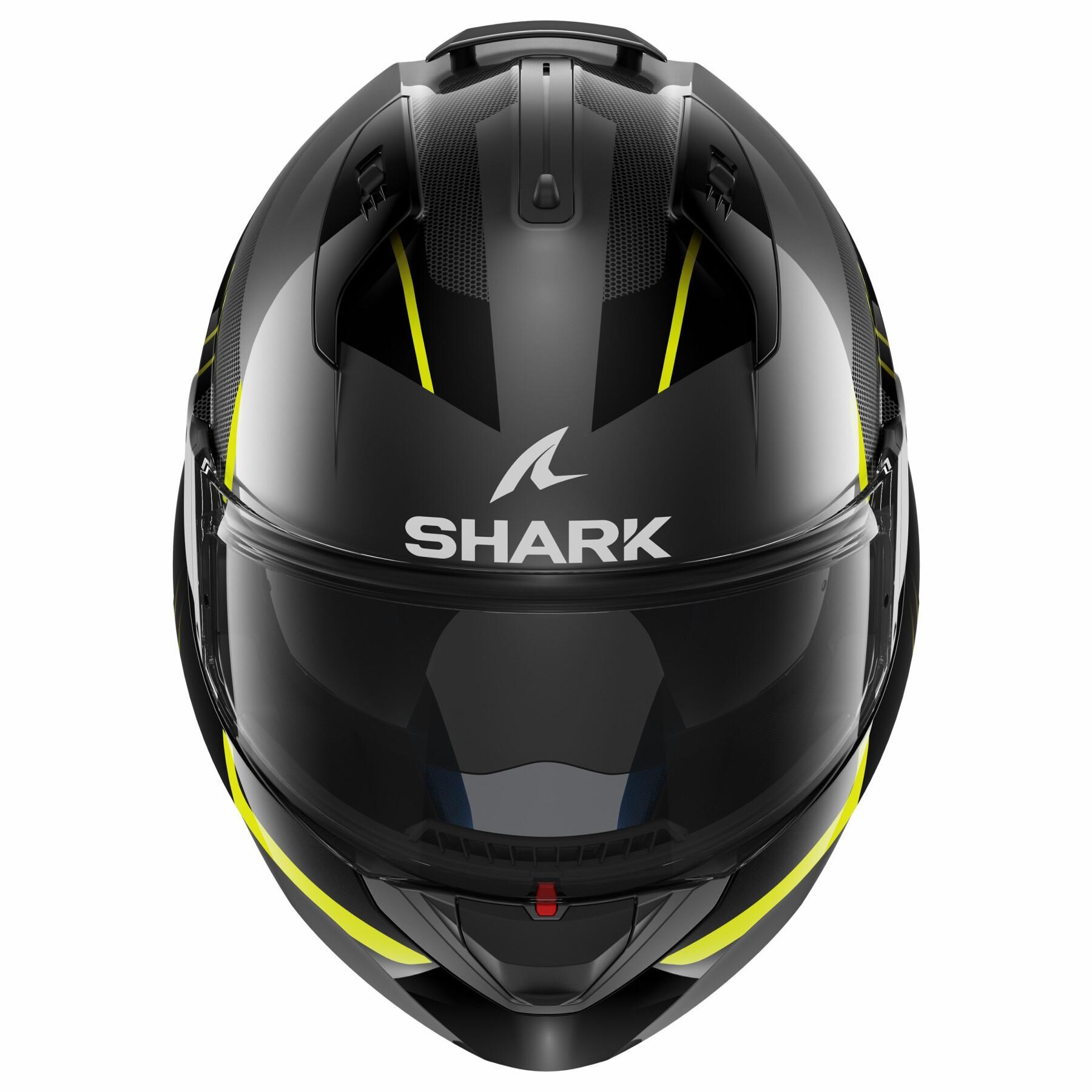 Modułowy kask motocyklowy Shark Evo Es Kryd Anthracite Black Yellow