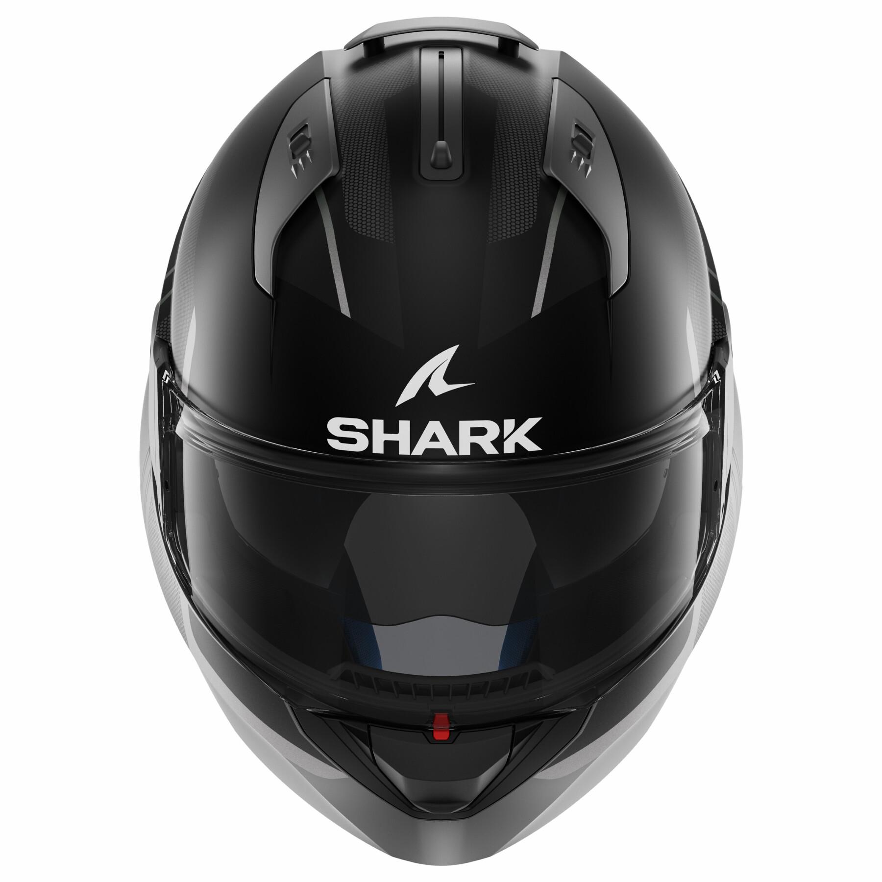 Modułowy kask motocyklowy Shark Evo Es Kryd Mat Black Anthracite Silver