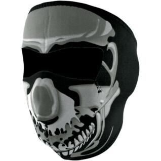 Kominiarka motocyklowa Zan Headgear full face chrome skull