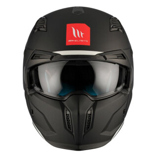 Konwertowalny kask motocrossowy z pojedynczą osłoną i odpinanym paskiem podbródkowym MT Helmets Streetfighter Sv (Ece 22.06)