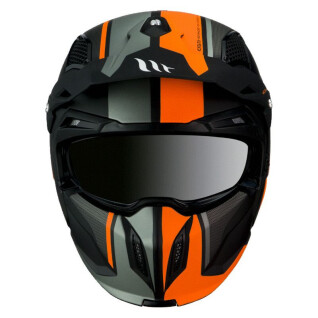 Konwertowalny kask motocrossowy z pojedynczą osłoną i odpinanym paskiem podbródkowym MT Helmets Streetfighter Sv Twin C4 (Ece 22.06)