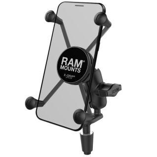 Uchwyt na smartfon motocyklowy, krótkie ramię, mocowanie do wspornika widelca RAM Mounts X-Grip®